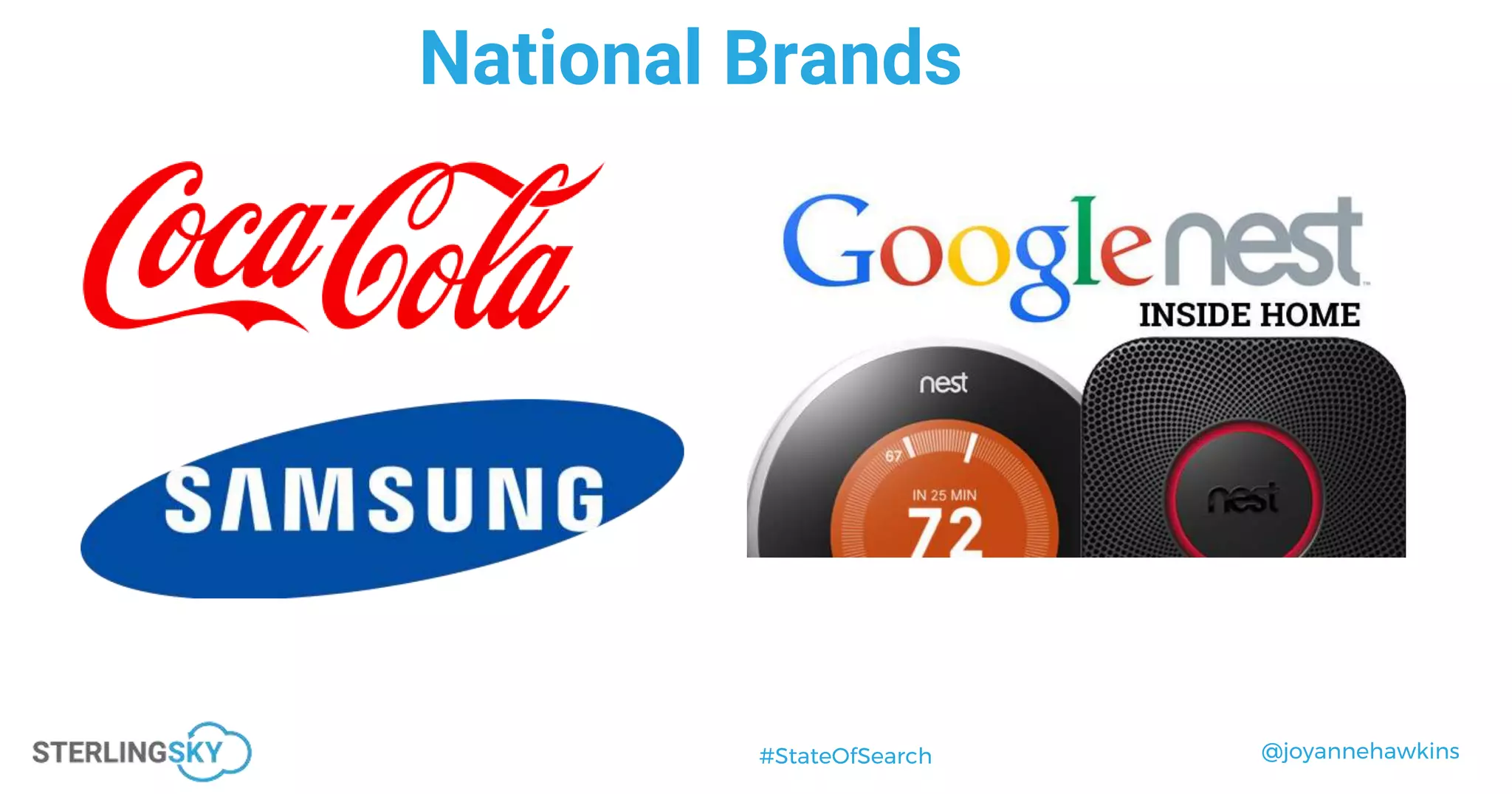 @joyannehawkins#StateOfSearch
National Brands
 