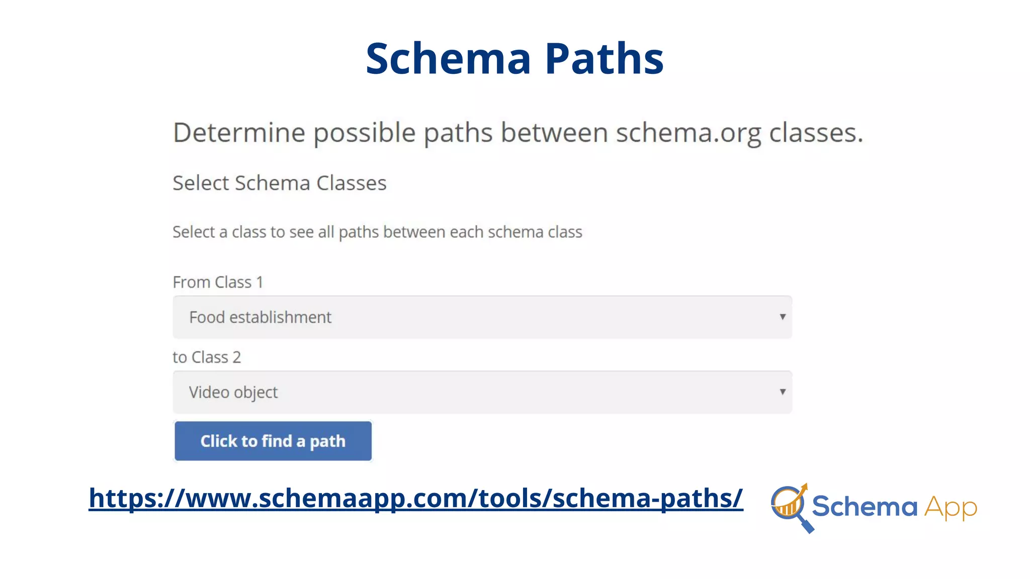 https://www.schemaapp.com/tools/schema-paths/
Schema Paths
 