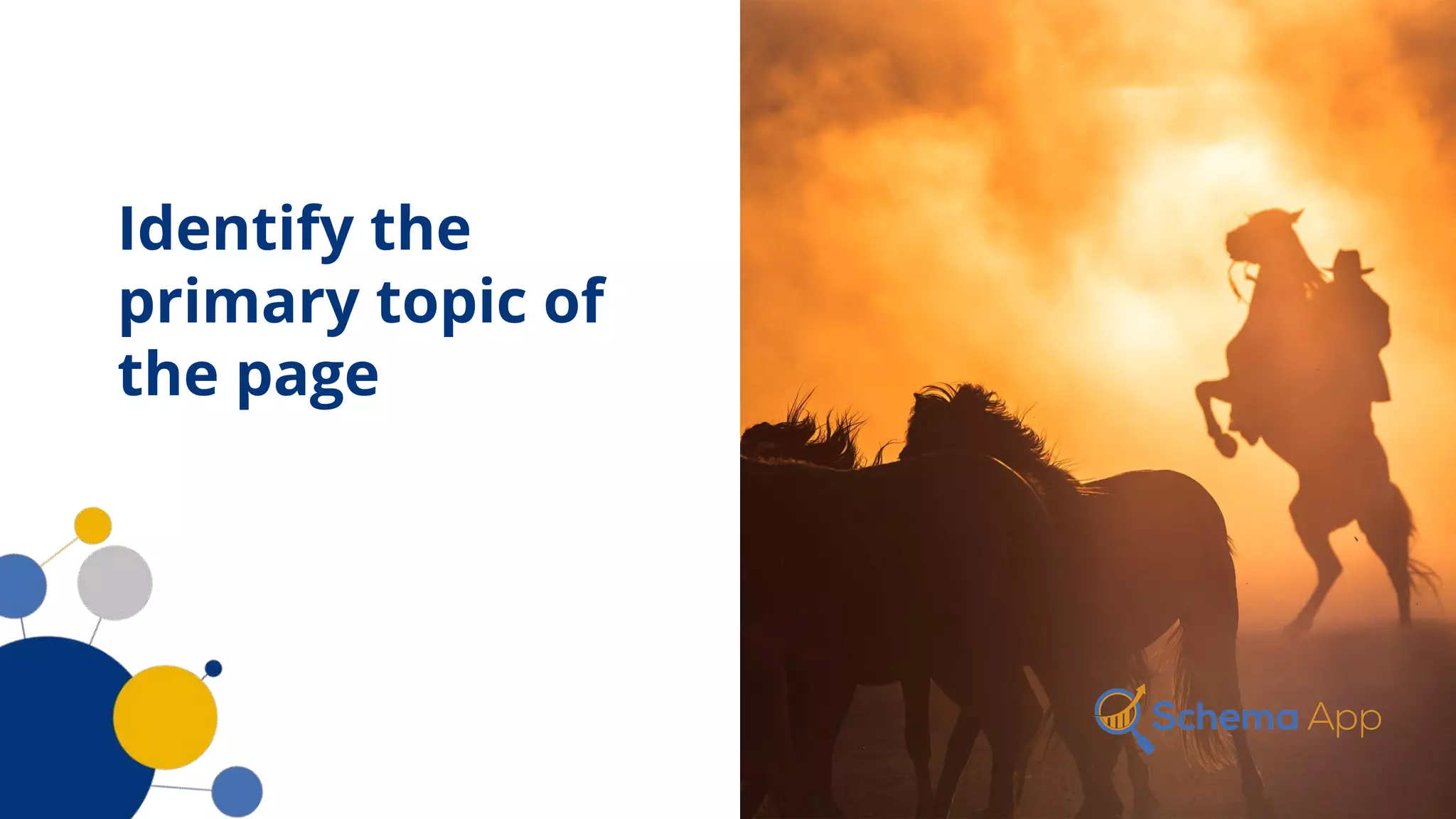 Identify the
primary topic of
the page
 