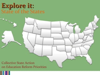Explore it : State of the States Collective State Action  on Education Reform Priorities 