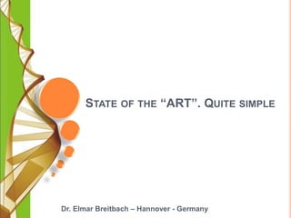 STATE OF THE “ART”. QUITE SIMPLE 
Dr. Elmar Breitbach – Hannover - Germany 
 