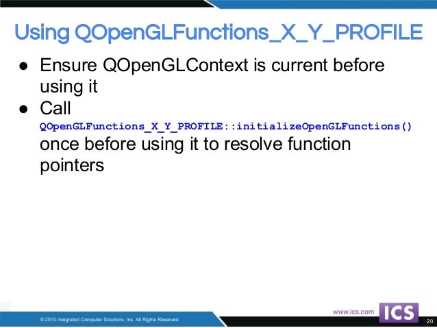 State Of The Art Opengl And Qt