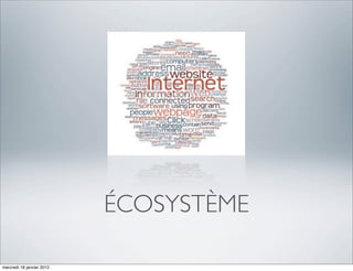 ÉCOSYSTÈME

mercredi 18 janvier 2012
 