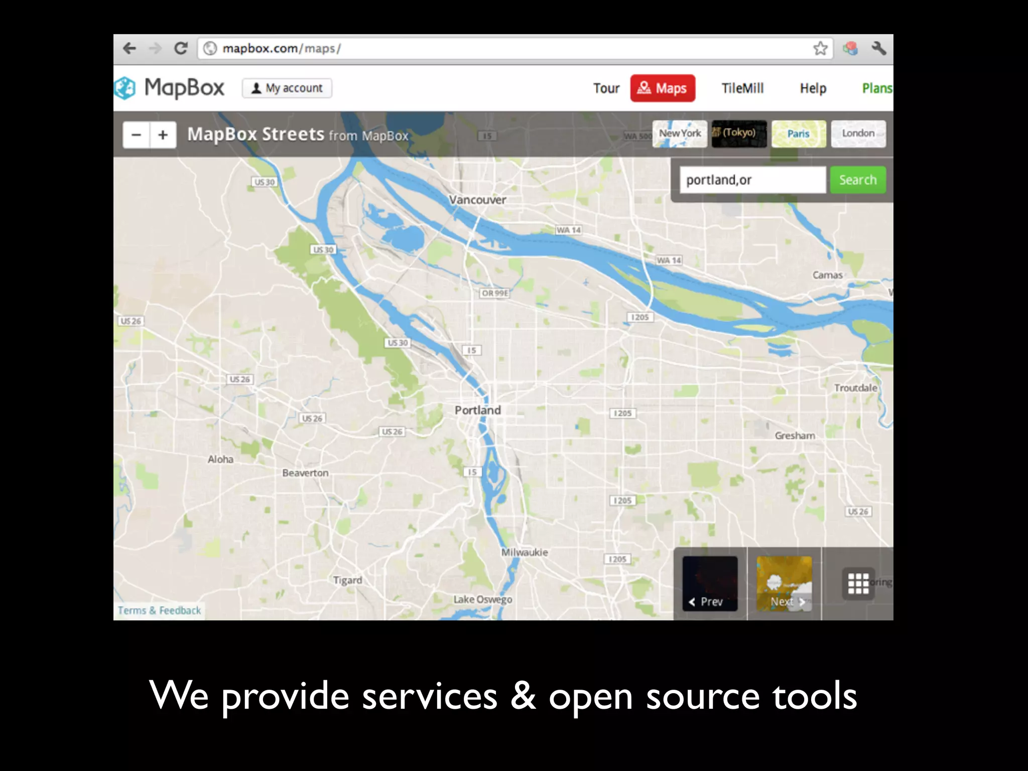 We provide services & open source tools
 