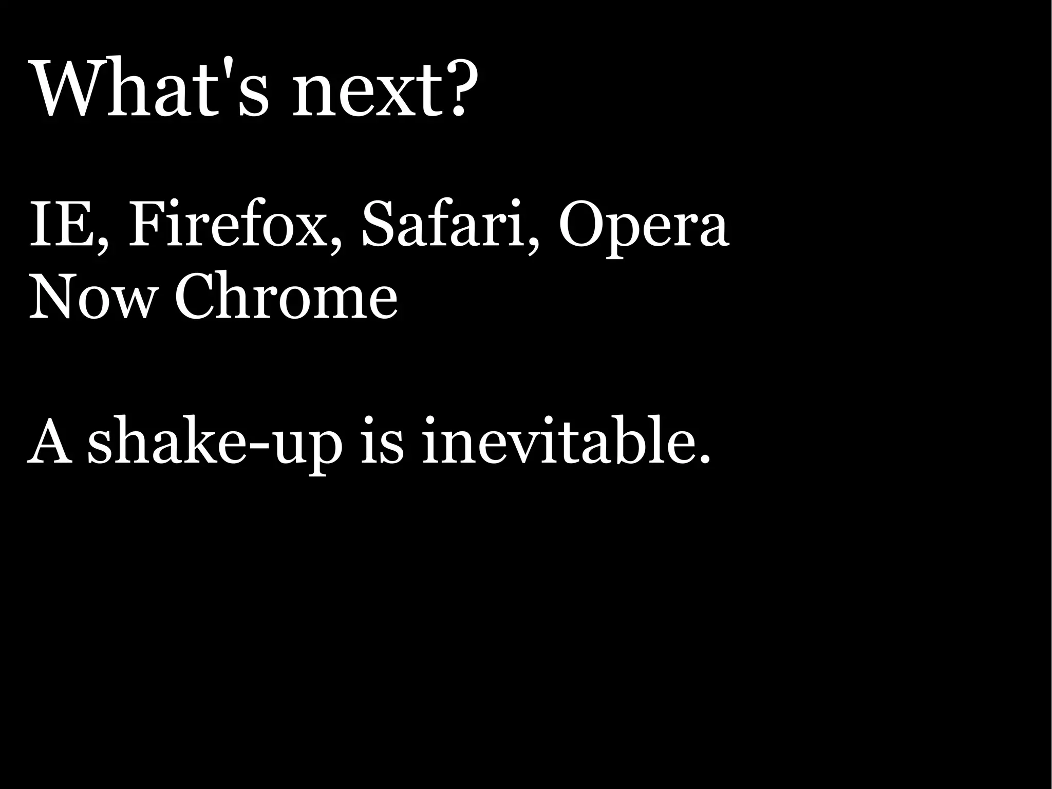 The Ajax Experience: State Of The Browsers