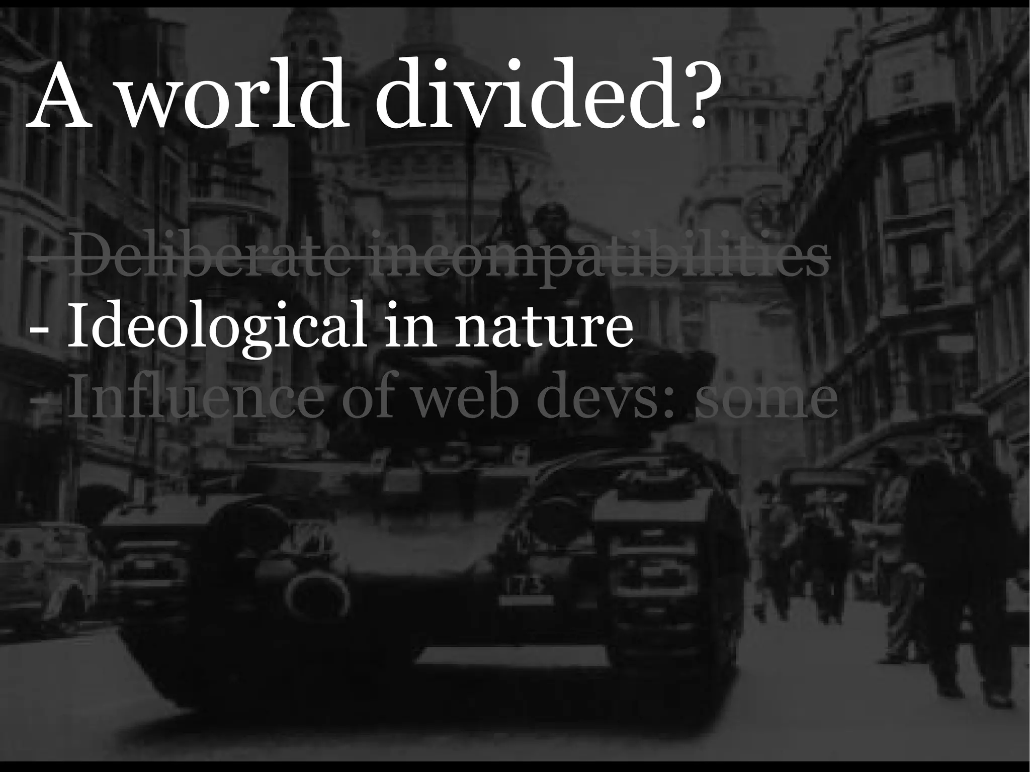 The Ajax Experience: State Of The Browsers