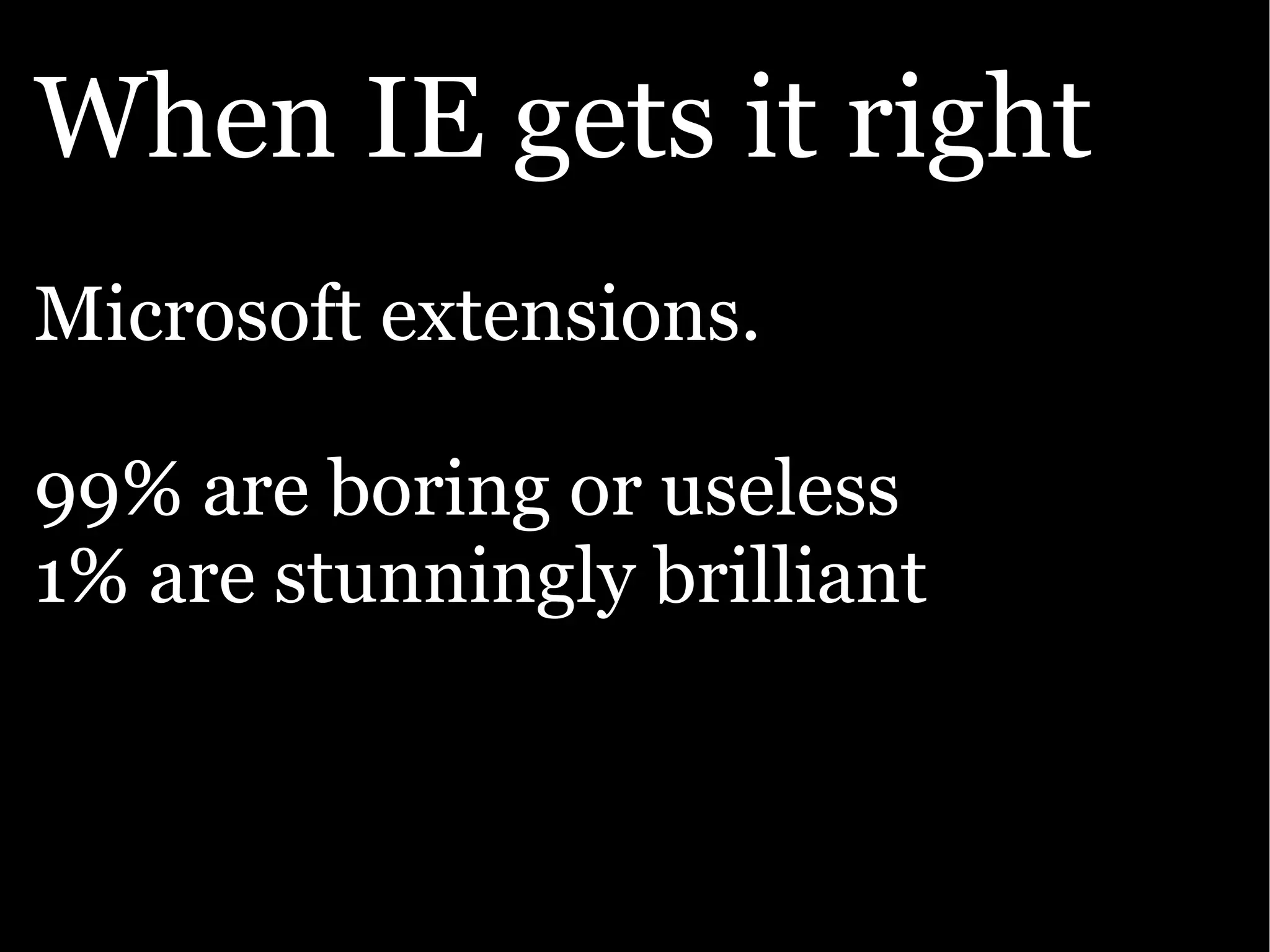 The Ajax Experience: State Of The Browsers