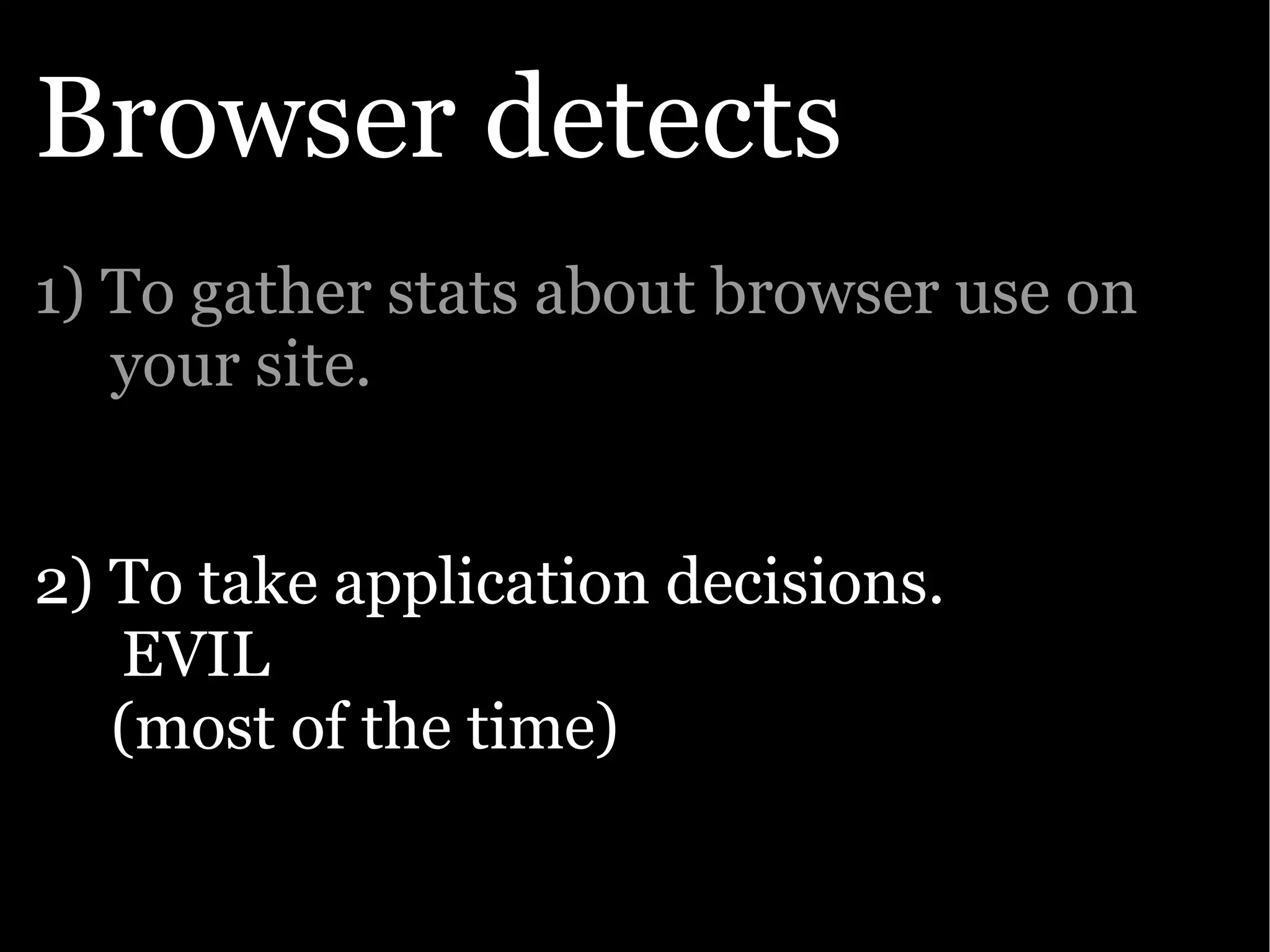 The Ajax Experience: State Of The Browsers