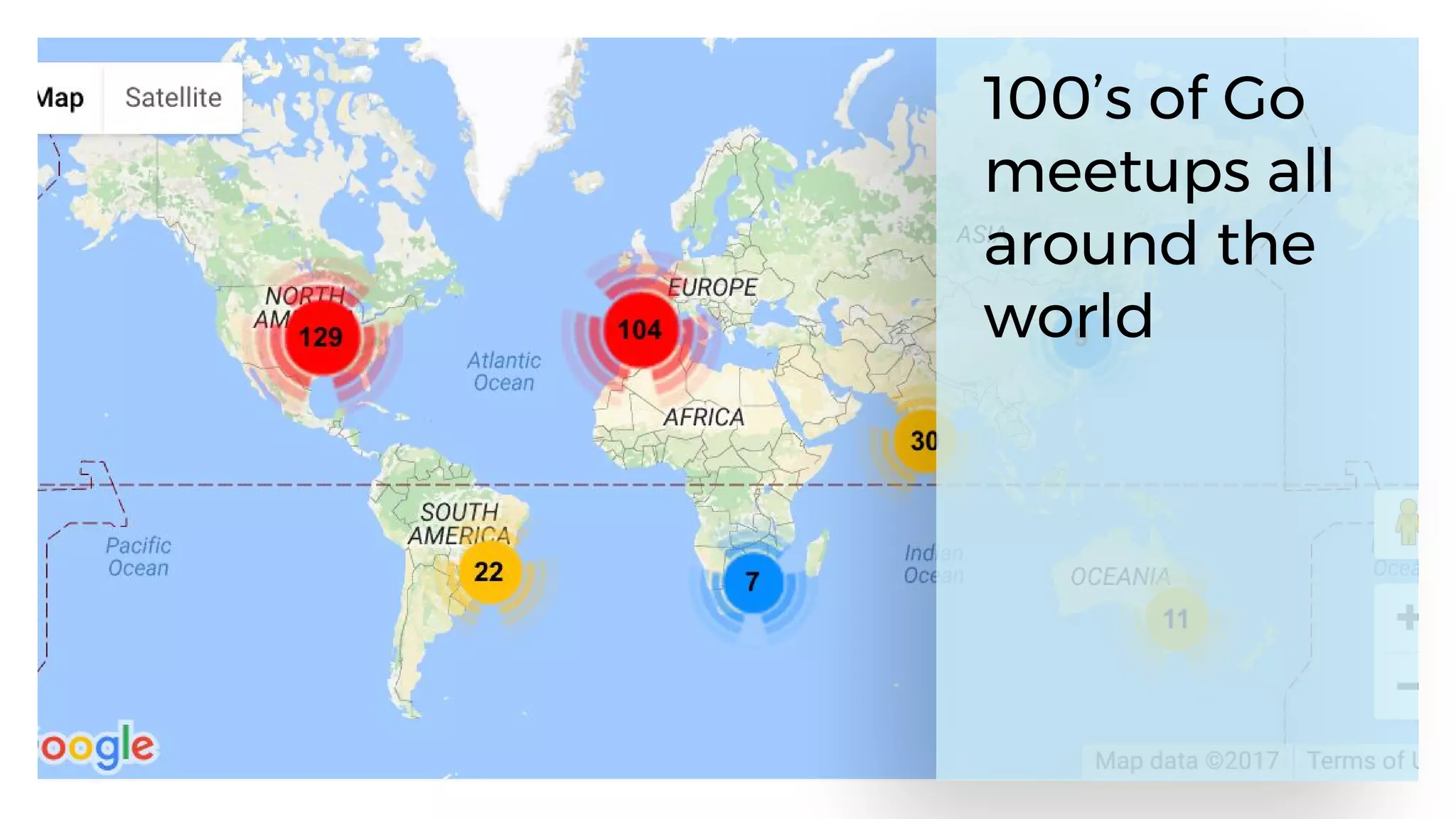 100’s of Go
meetups all
around the
world
 