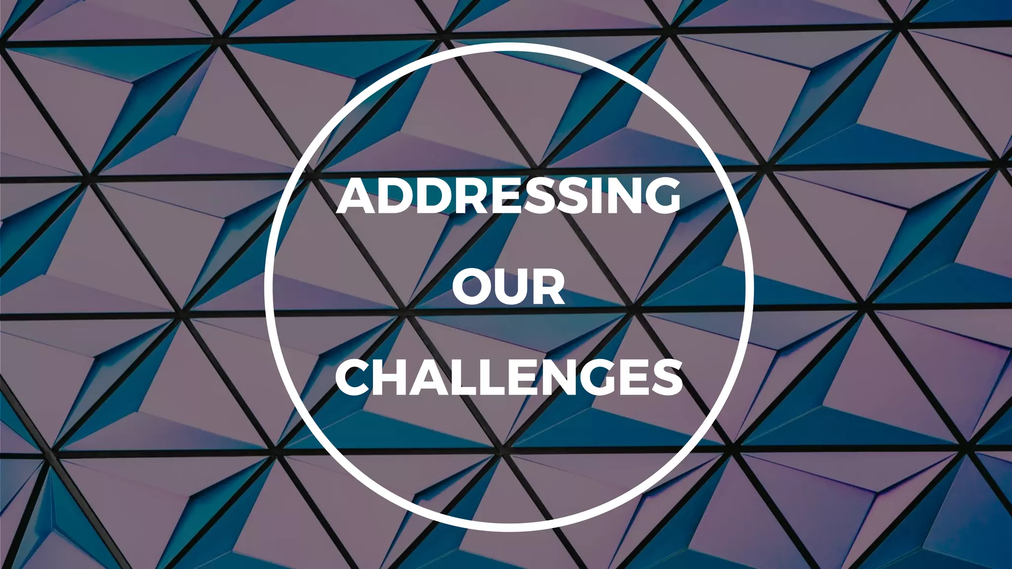 ADDRESSING
OUR
CHALLENGES
 