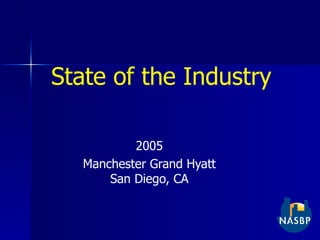 State of the Industry 2005 Manchester Grand Hyatt San Diego, CA 