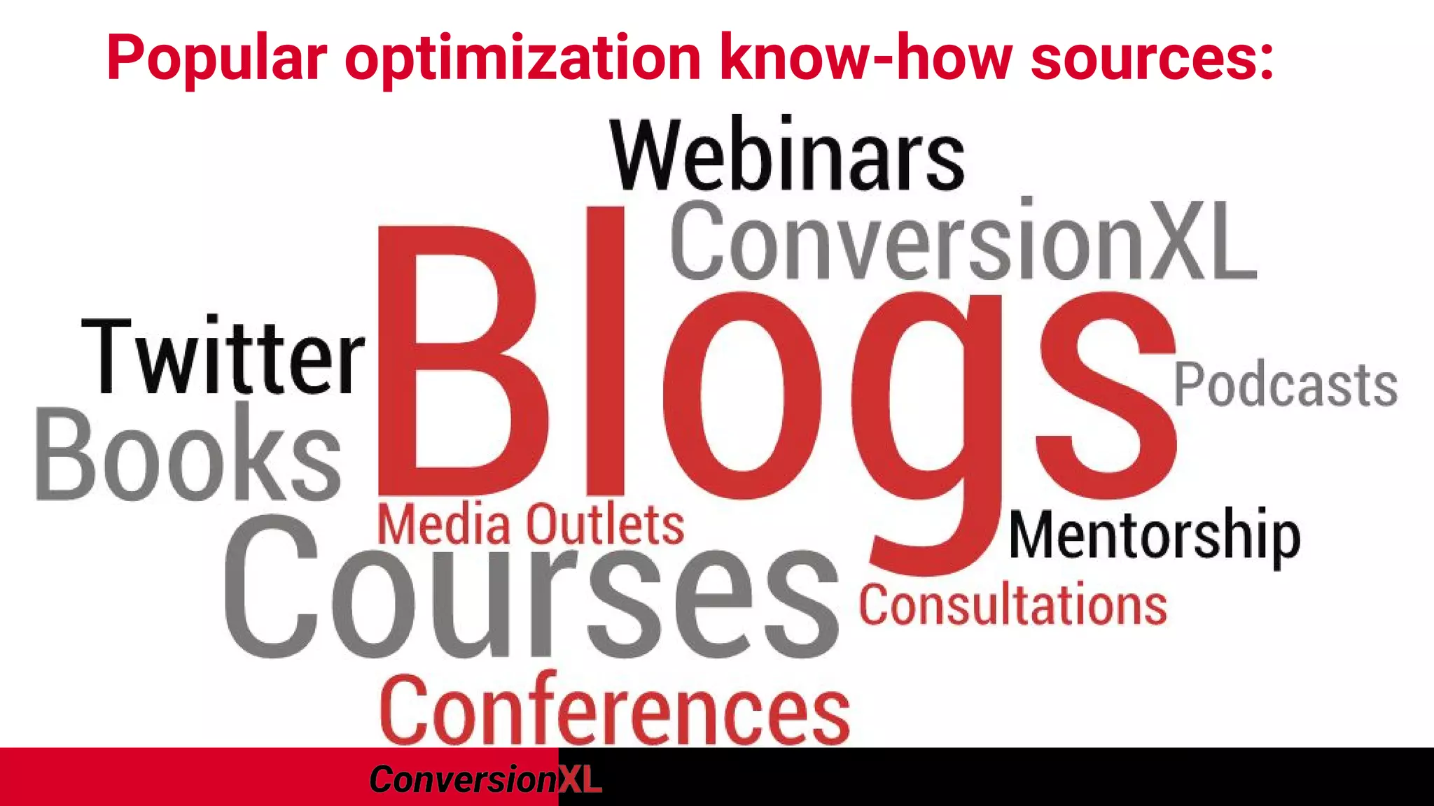 Popular optimization know-how sources:
 