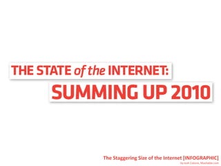 The Staggering Size of the Internet [INFOGRAPHIC] by Josh Catone, Mashable.com 