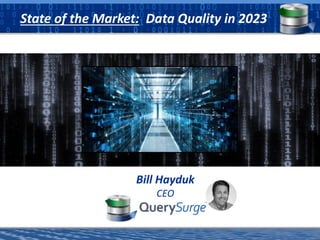 Bill Hayduk
CEO
State of the Market: Data Quality in 2023
 