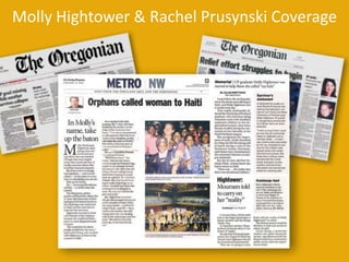 University Relations4Molly Hightower & Rachel Prusynski Coverage