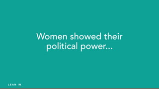 Women showed their
political power...
 