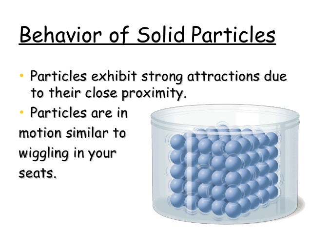 states of matter solid particles