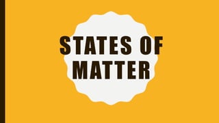 STATES OF
MATTER
 