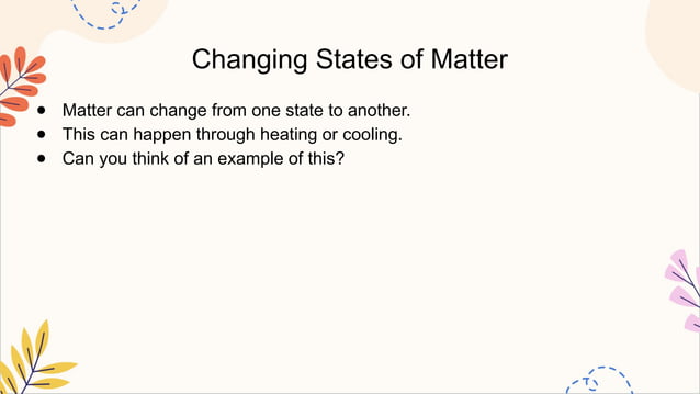 STATES OF MATTER PRESENTATION - 6th grade.pptx | Chemistry | Science