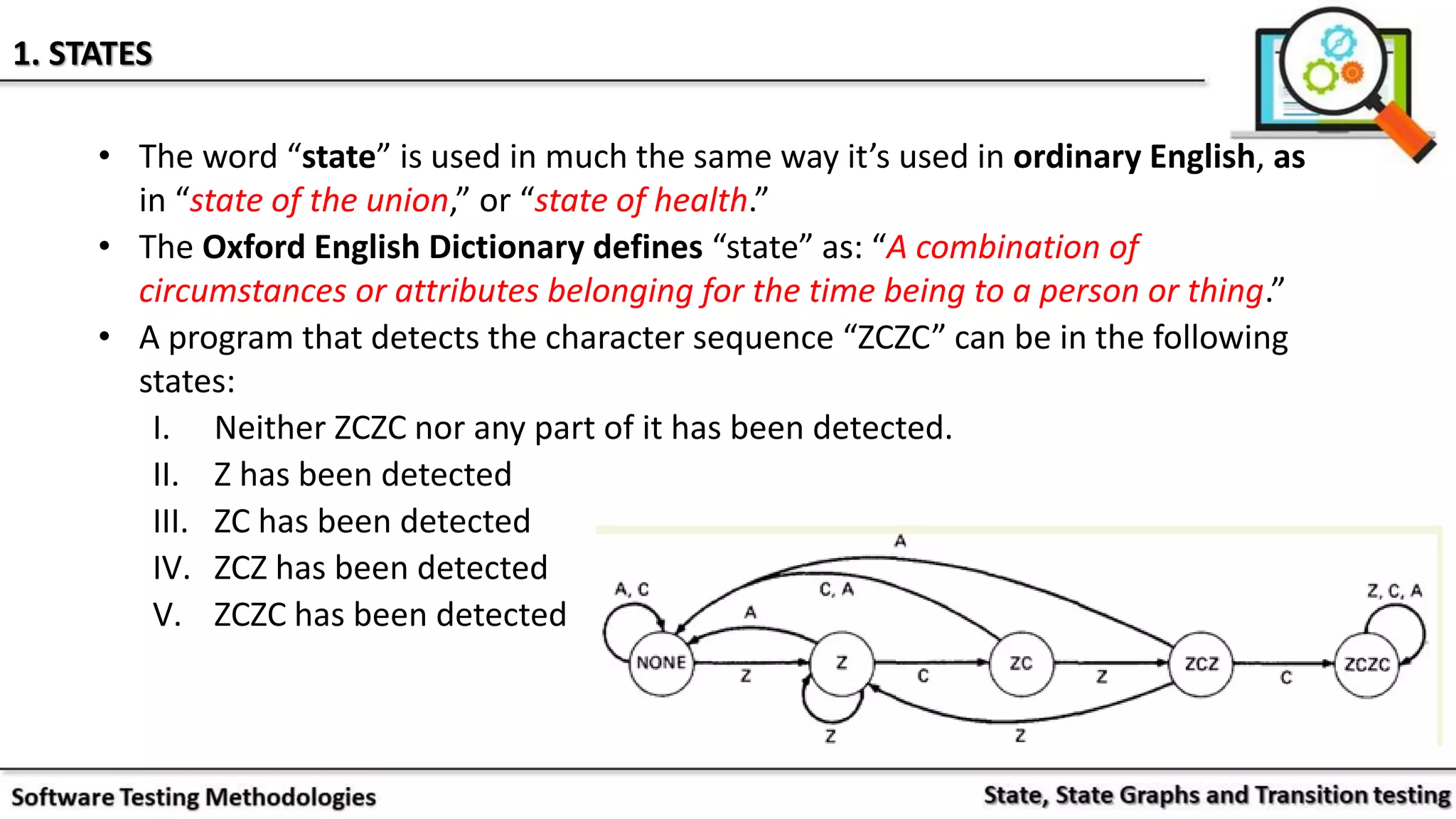States, state graphs and transition testing | PPTX | Programming ...