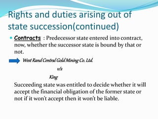 Successor State Examples State Succession (Public International law) | PPTX