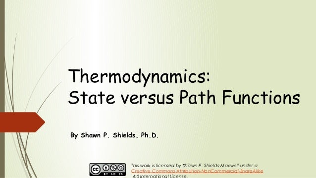 State versus Path Functions