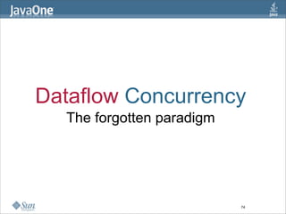 Dataflow Concurrency
  The forgotten paradigm




                           74
 