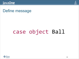 Define message




    case object Ball



                       68
 