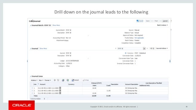 Statistical Accounts and Data in Oracle Cloud General Ledger