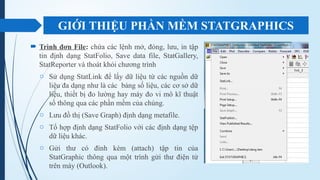 Statlink Hướng dẫn sử dụng phần mềm Statgraphics trong xử lý thống kê | PPTX