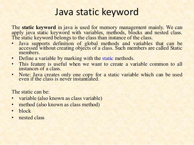 Static Keyword Ppt Static Keyword Ppt