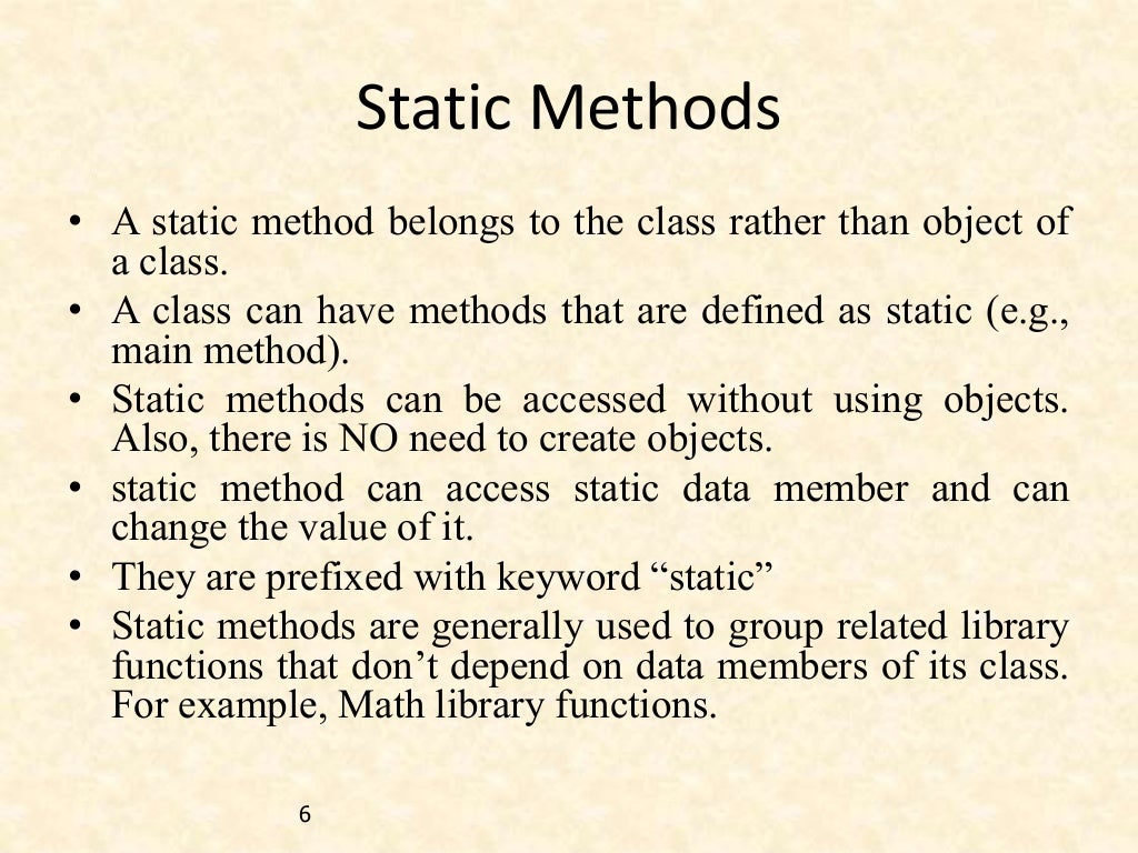 Static keyword ppt
