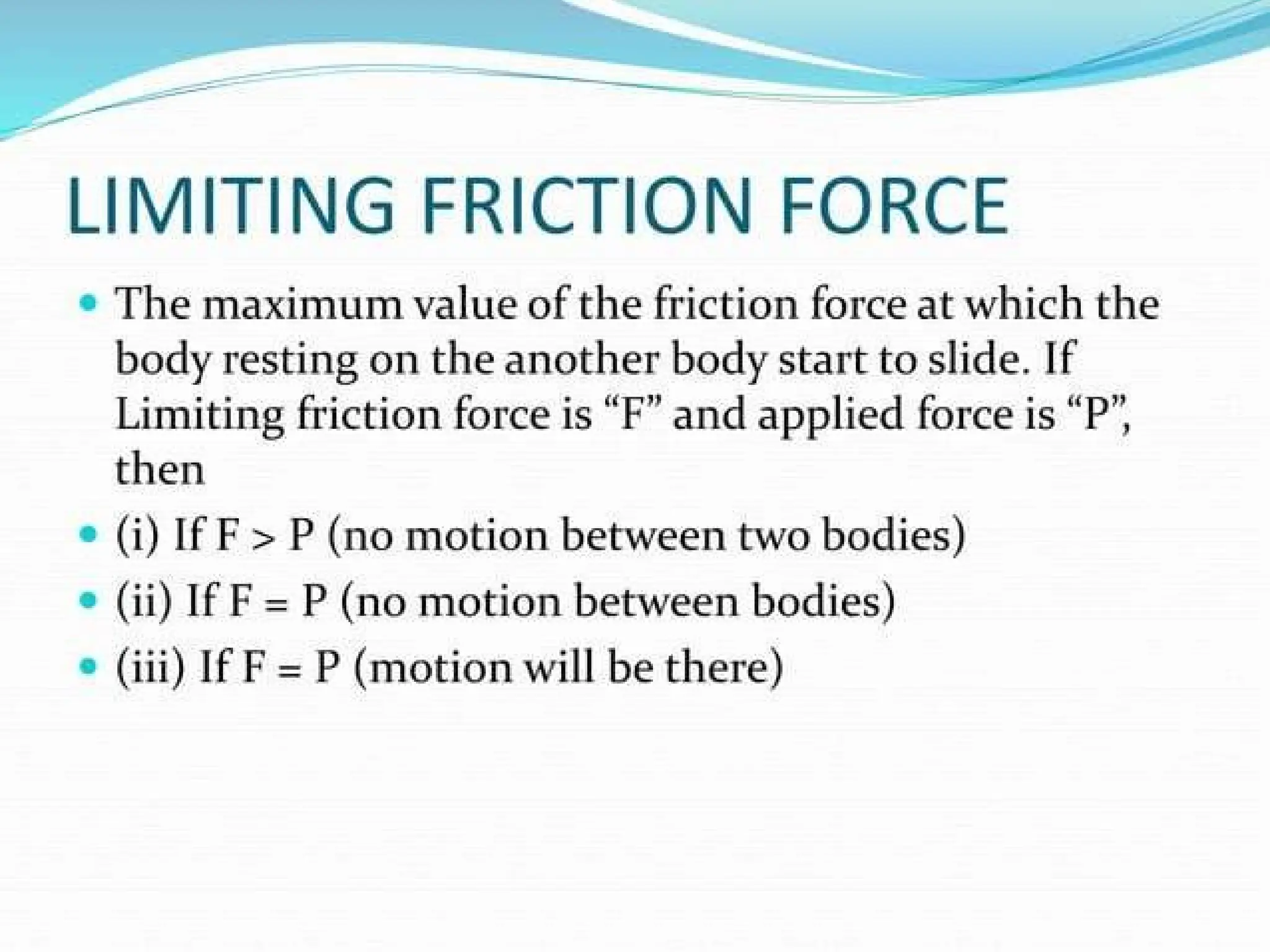 FRICTION AND CLASSIFICATION OF FRICTION AND ITS LAW OF FRICTION | PPTX