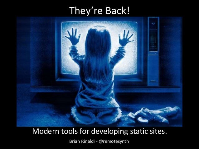 they re back modern tools for static site development