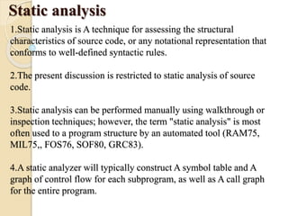 Static analysis | PPTX