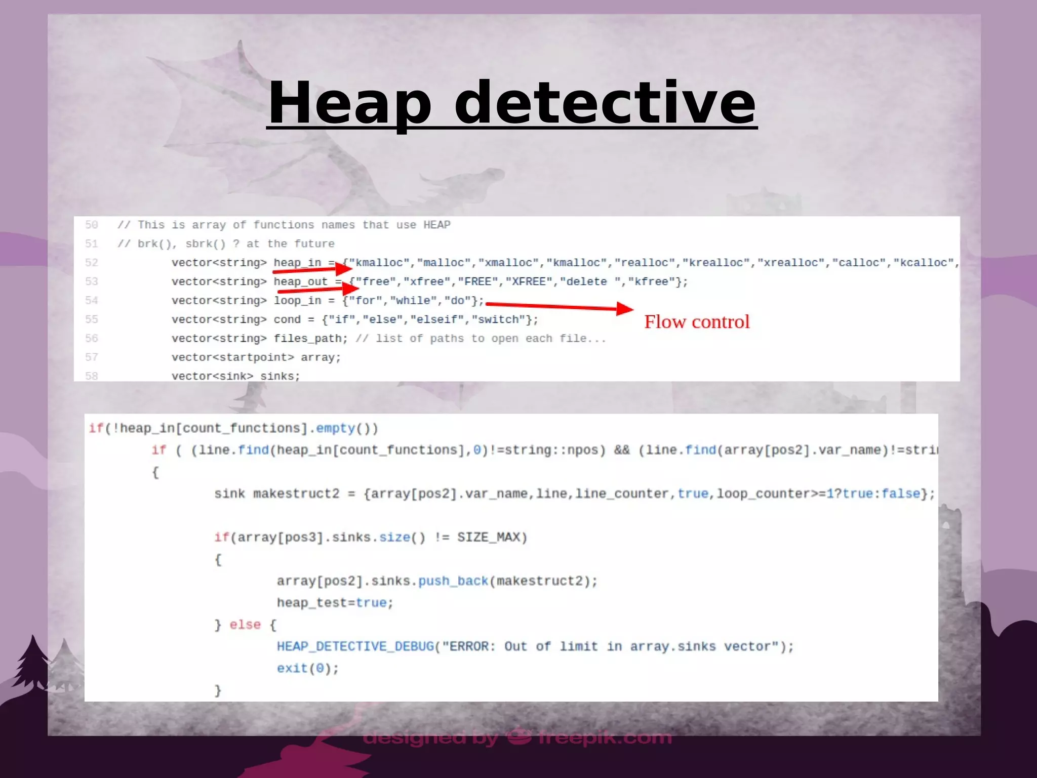 Heap detective
●
 