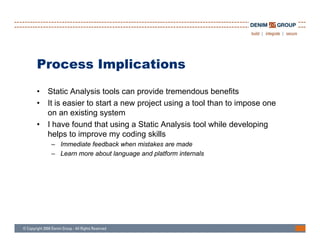 Static Analysis Techniques For Testing Application Security - Houston ...