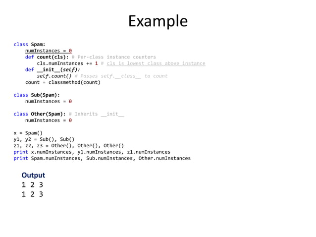 Advanced Python : Static and Class Methods | PPTX