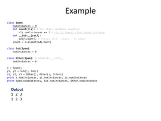 Advanced Python : Static and Class Methods | PPT