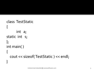 Static and const members | PPT