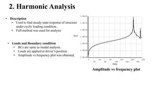 Static and dynamic analysis of automobile car chassis | PPTX