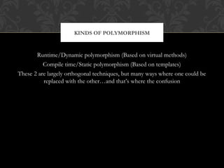 Static and dynamic polymorphism | PPT