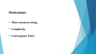 Disadvantages
• More resources using.
• Complexity.
• Convergence Time:
 