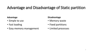 Comprehensive Overview of Static and Dynamic Memory Partitioning in ...