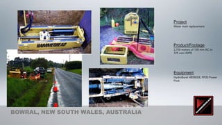 Project




                                     Product/Footage




                                     Equipment




BOWRAL, NEW SOUTH WALES, AUSTRALIA
 