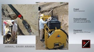 Project




                       Product/Footage




                       Equipment




JUBAIL, SAUDI ARABIA
 