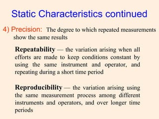 Static characteristics of Instruments | PPT