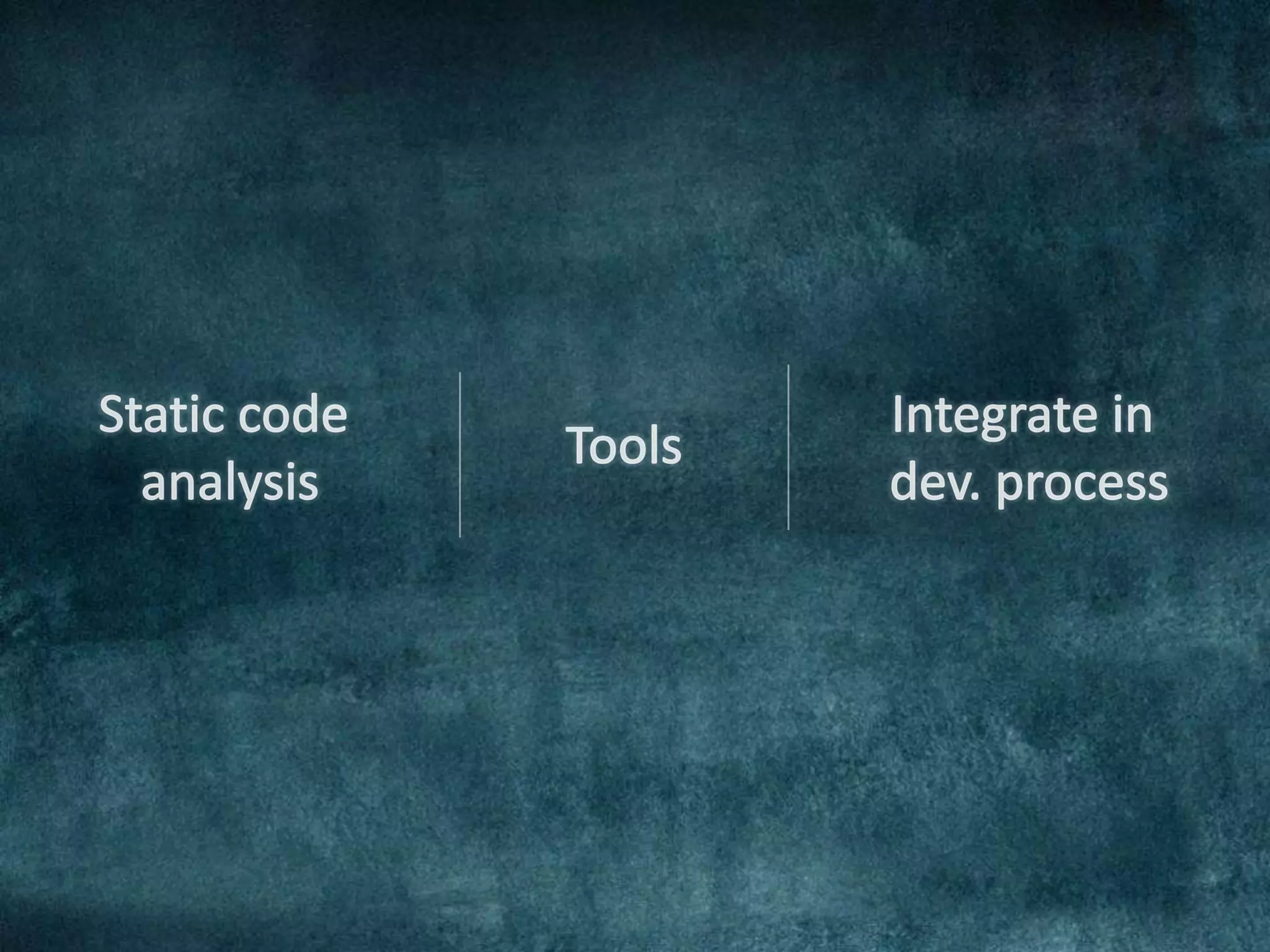 Static code analysis | PPTX