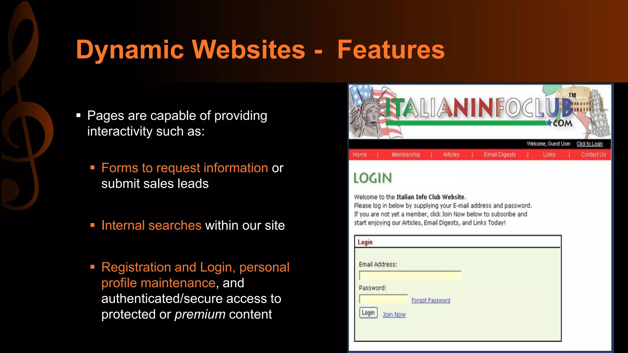 Static dynamic and active web pages | PPTX