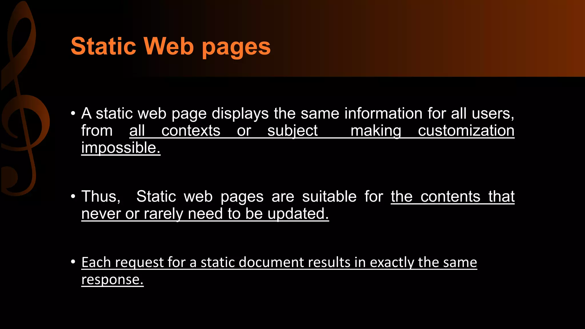 Static dynamic and active web pages | PPTX